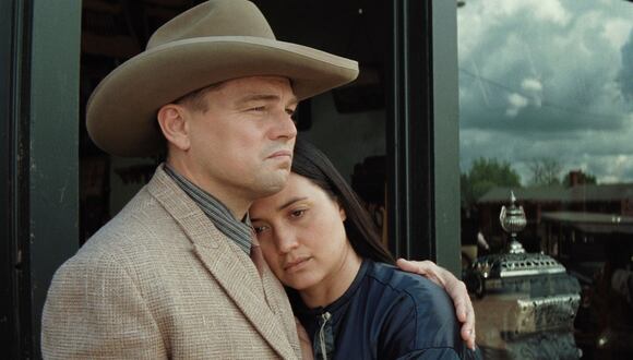 Leonardo DiCaprio y Lily Gladstone protagonizan "Los asesinos de la Luna", lo nuevo de Martin Scorsese. (Paramount Pictures)