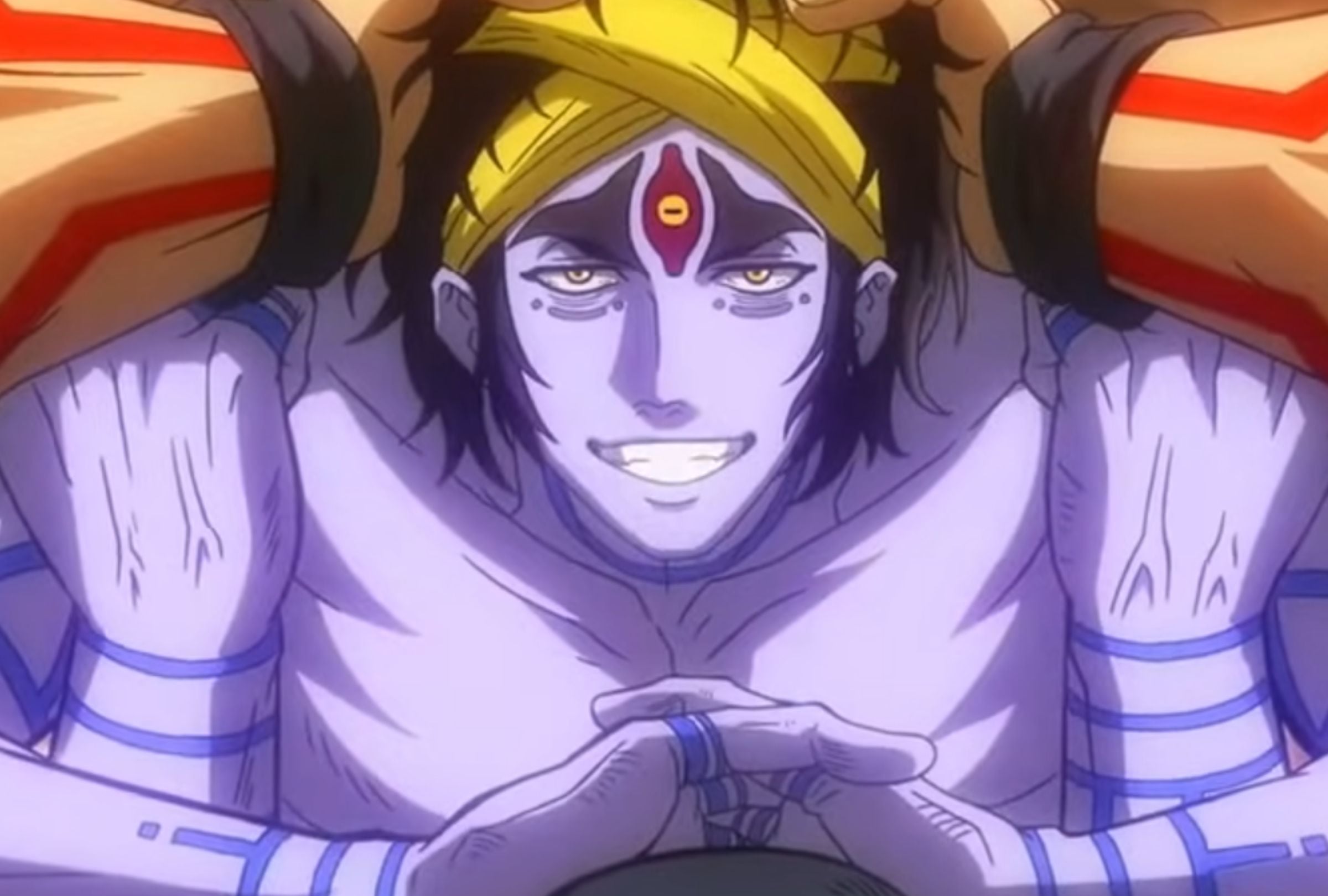 Shiva es el dios hindú que enfrenta al luchador de sumo humano Raiden Tameemon en la quinta ronda del torneo del anime "Record of Ragnarok" (Foto: Netflix)