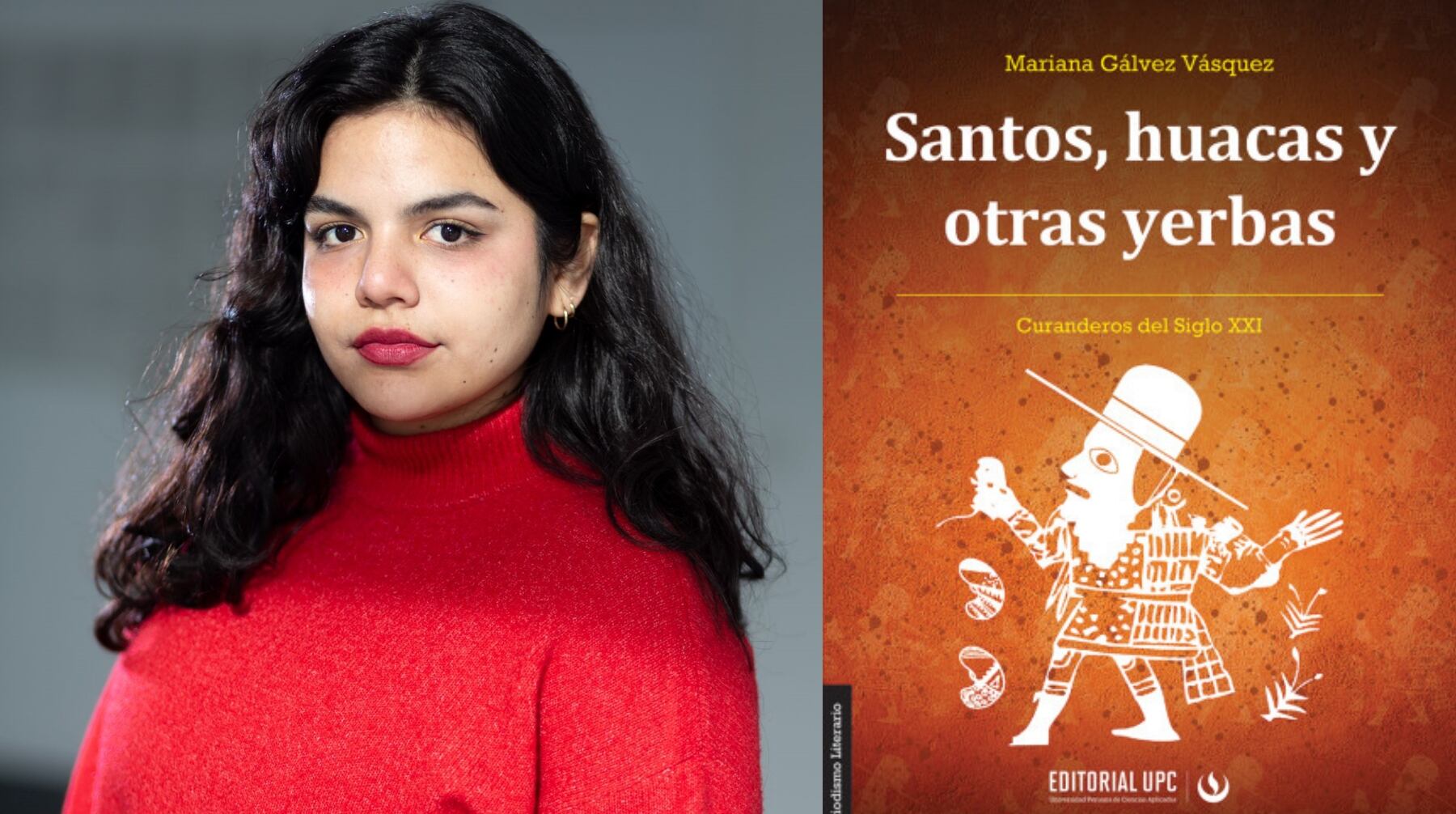 Mariana Gálvez, la autora, y su libro.