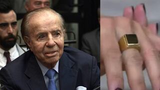 Familia de presunto ladrón devuelve el anillo de oro del expresidente argentino Carlos Menem