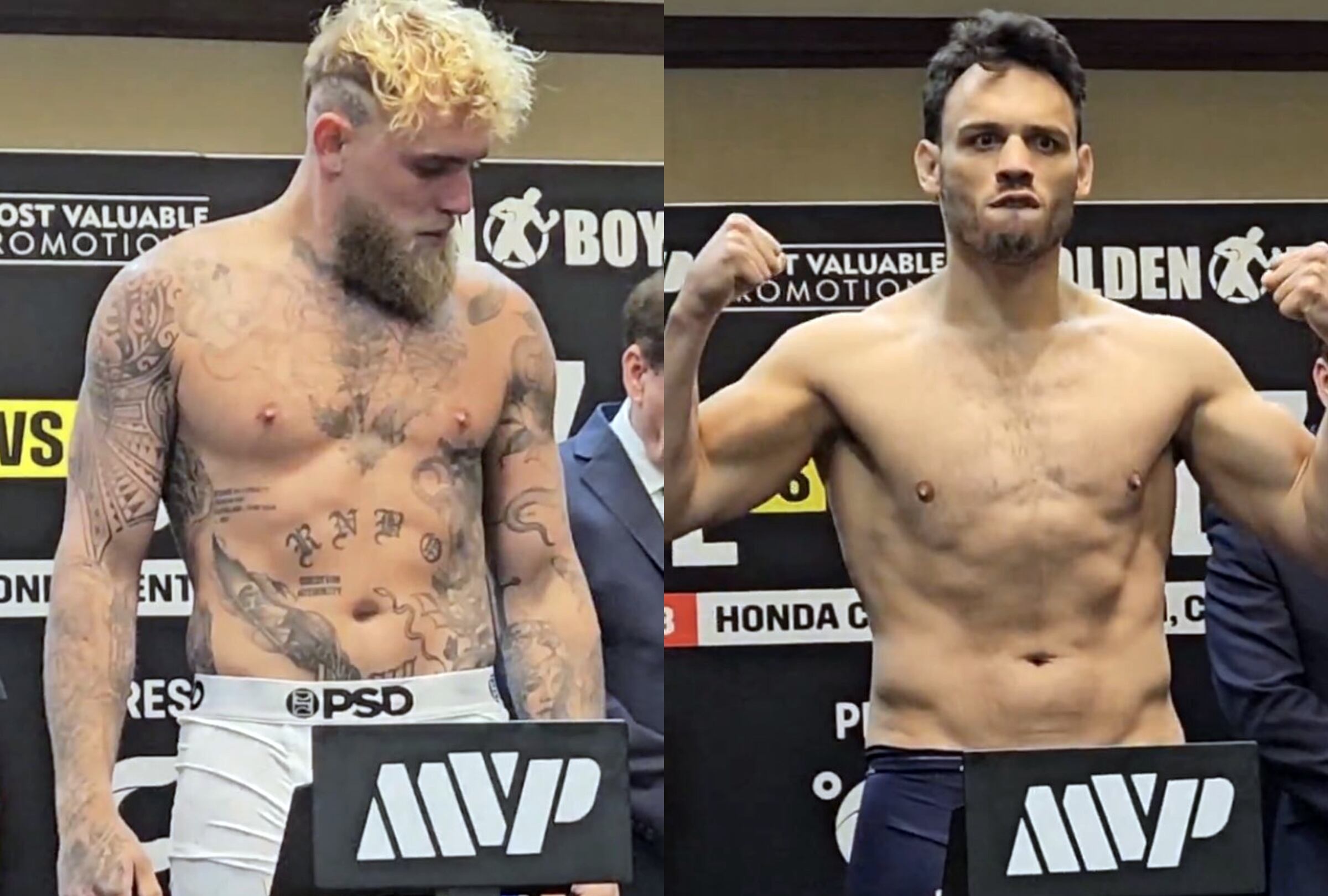 ¿Quién ganó la pelea Jake Paul vs. Julio César Chávez Jr.? Sigue todos los resultados de la cartelera de boxeo en vivo y en directo desde el Honda Center de Anaheim, California (Foto: DAZN)