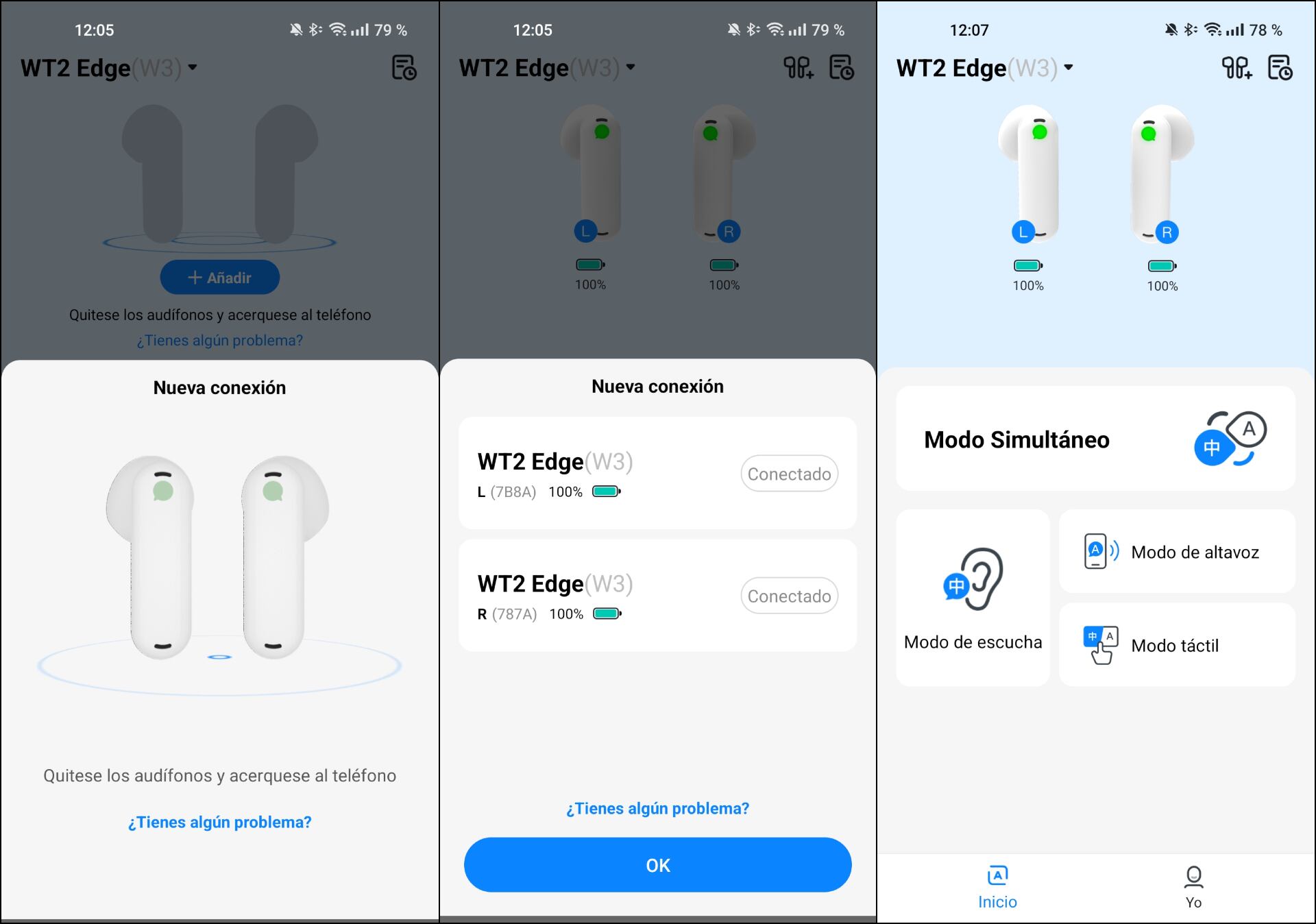 Sincronizar los auriculares con los celulares es sencillo: basta seleccionar 'Añadir' para conectarlos al dispositivo vía Bluetooth.