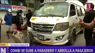 Comas: al menos seis ciudadanos resultaron heridos tras ser embestidos por una combi en la avenida Túpac Amaru | VIDEO 