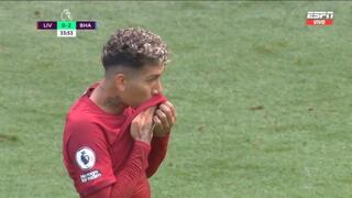 Gol de Firmino que ilusiona a Liverpool: marcó el descuento 1-2 ante Brighton | VIDEO