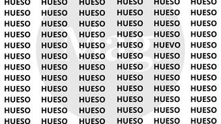 Encuentra la palabra ‘HUEVO’ entre las ‘HUESO’ en menos de 10 segundos