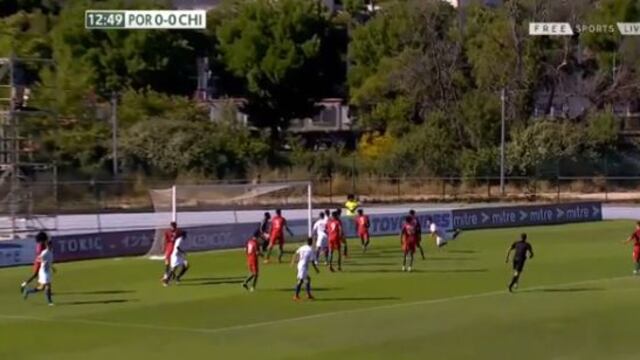 Chile vs. Portugal: Pinto anotó el 1-0 con un fuerte cabezazo | VIDEO