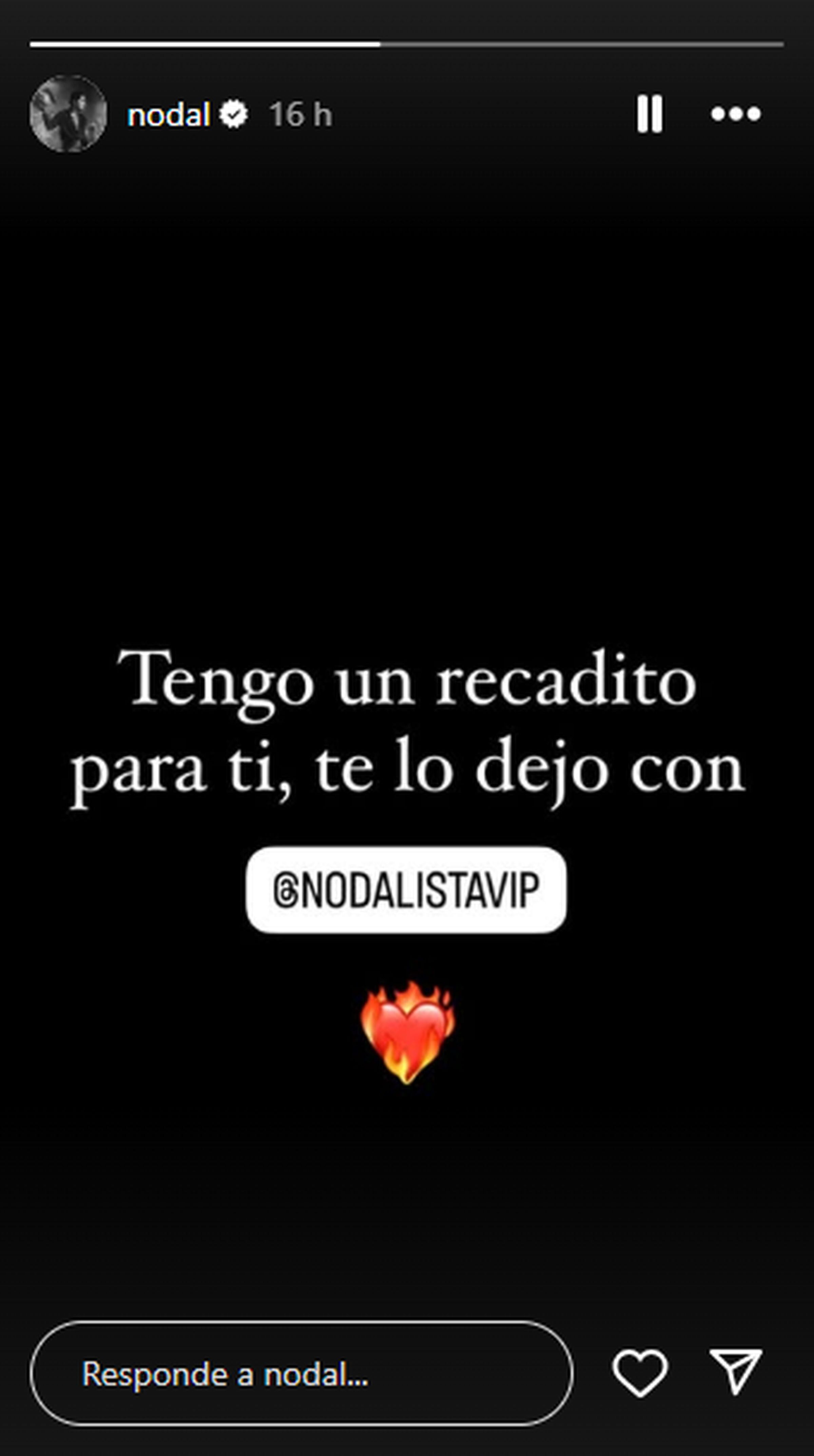 Esta es la historia que publicó Christian Nodal para que sus seguidores conocieran que pronto saldrá su nuevo álbum. (Foto: @nodal / Instagram)