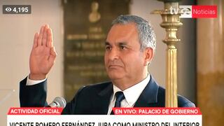 Vicente Romero jura como nuevo ministro del Interior en reemplazo de Víctor Rojas Herrera
