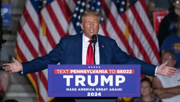 El expresidente de Estados Unidos y aspirante a la presidencia de 2024, Donald Trump. (Foto de Joed Viera / AFP)