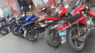 Cercado de Lima: motos robadas que eran alquiladas a ‘raqueteros’ fueron recuperadas por la Policía