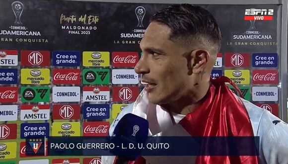 El peruano se consagró con la Copa Sudamericana con Liga de Quito y se mostró feliz por el resultado.