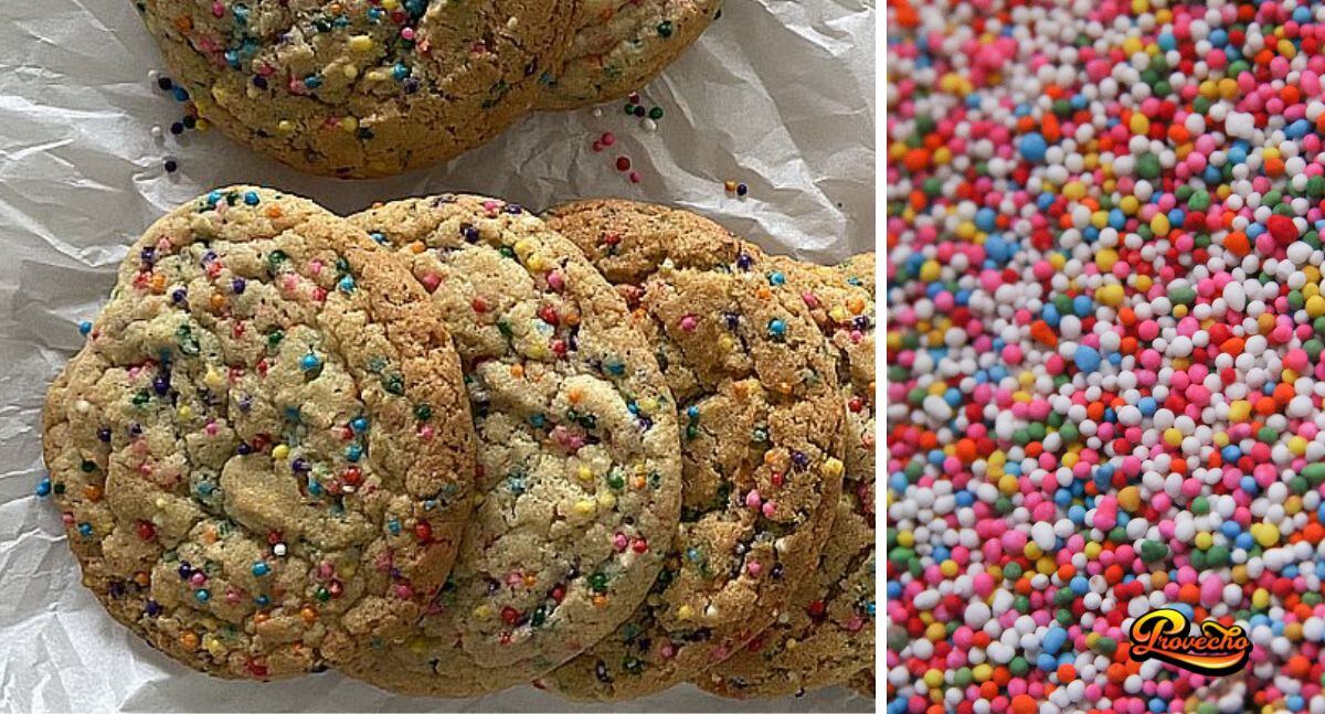 Deliciosa receta de galletas con grageas, suaves y crocantes.