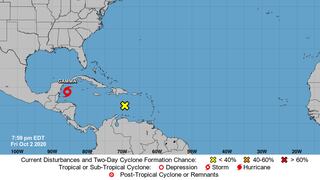 Tormenta tropical Gamma se forma y se dirige cerca de la isla de Cozumel en el Caribe 