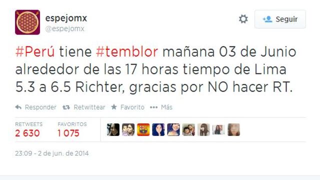 ¿Es cierto que esta cuenta de Twitter "predijo" temblor?