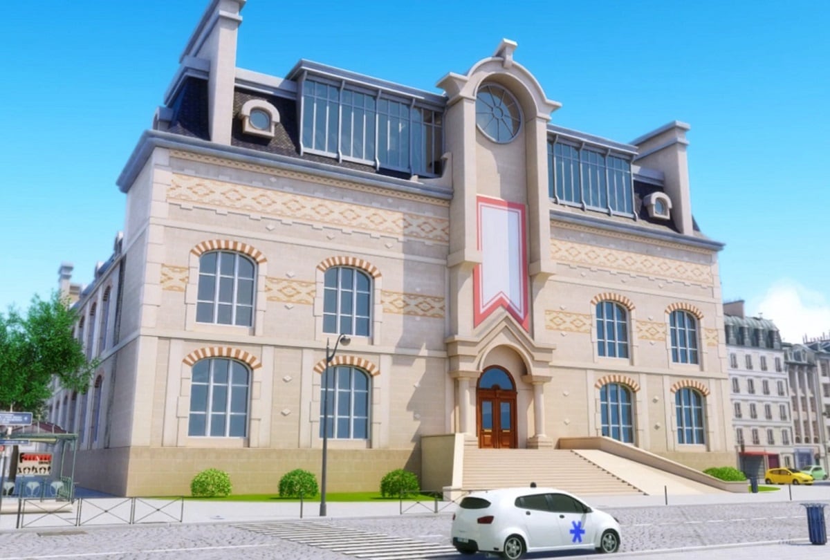 Así luce el exterior del Collège Françoise Dupont en la serie animada "Miraculous: Las aventuras de Ladybug" (Foto: AB International Distribution)