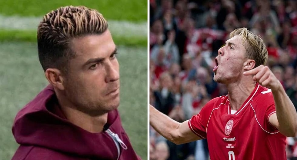 El gesto de Højlund con Cristiano Ronaldo que sorprendió en el Portugal-Dinamarca