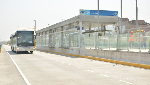 Trece estaciones y el terminal final Chimpu Ocllo de la ampliación norte del Metropolitano tienen un avance de 91%. (Foto: ATU)