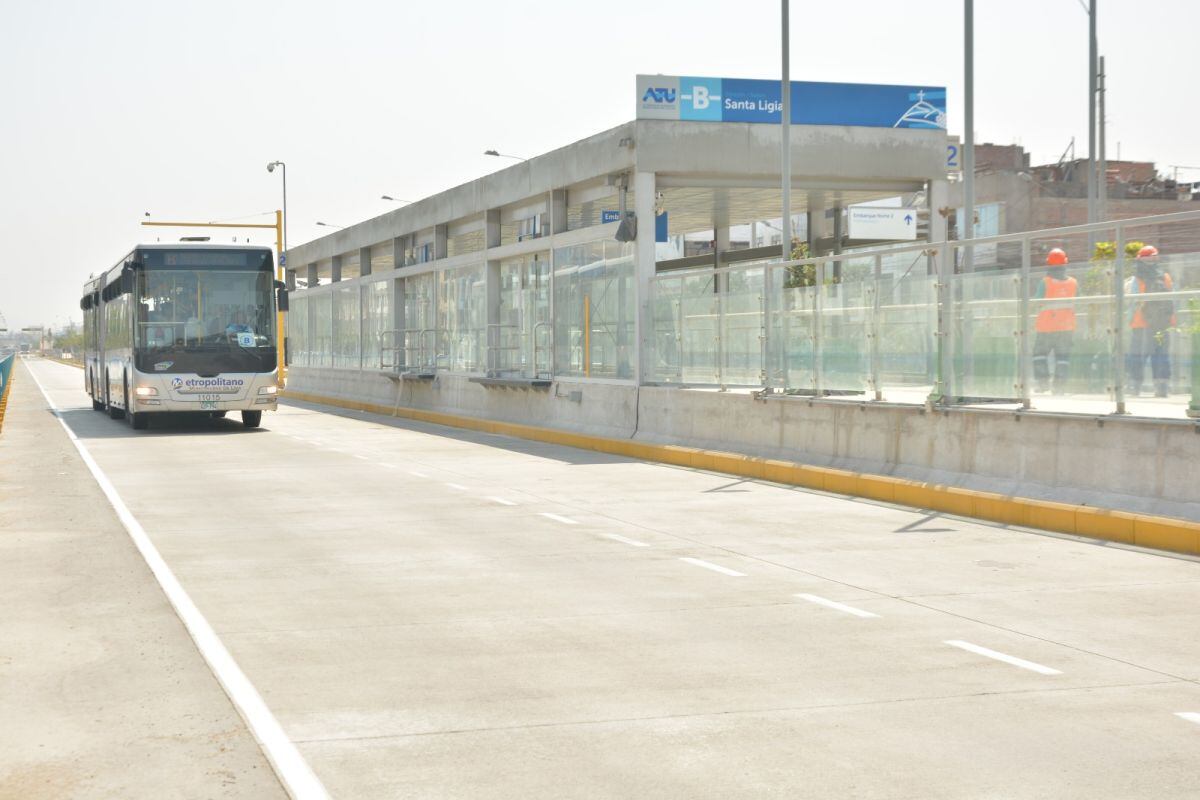 Trece estaciones y el terminal final Chimpu Ocllo de la ampliación norte del Metropolitano tienen un avance de 91%. (Foto: ATU)