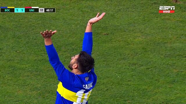 Gol de Eduardo Salvio para Boca Juniors: anotó el 1-1 ante Unión Santa Fe | VIDEO