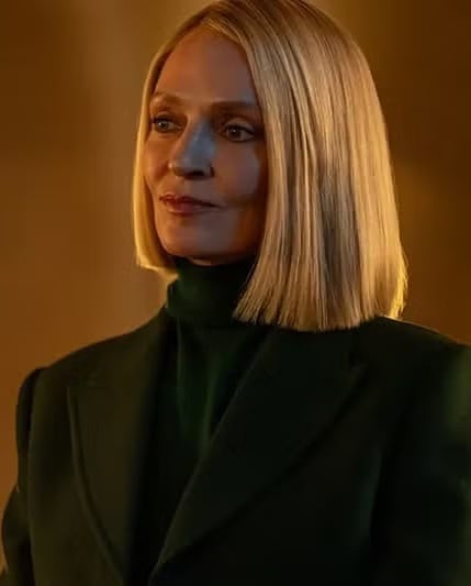 Uma Thurman como Charley en la serie "Dexter: Resurrection" (Foto: Paramount+)