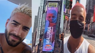 Maluma y su eufórica reacción al ver un banner de su nuevo disco “Papi Juancho” en las calles de New York