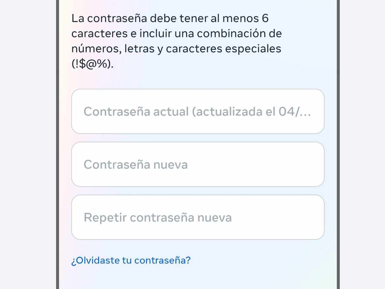 INSTAGRAM | Recuerda que debes colocar tu nueva contraseña y la antigua. (Foto: MAG - Rommel Yupanqui)