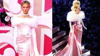 Margot Robbie deslumbra con vestido Vivienne Westwood en la premiere de “Barbie” en Londres