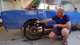 YouTube: ¿Qué pasa si remplazas las ruedas de tu auto por unas de bicicleta?