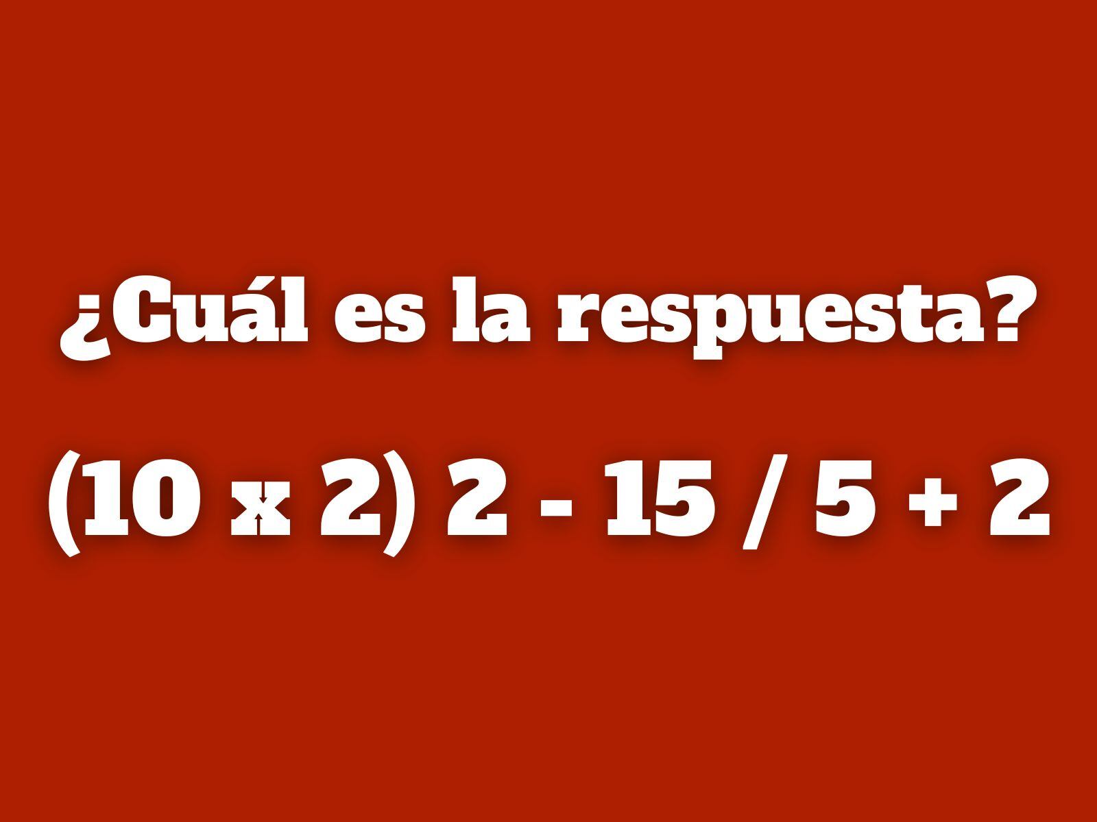 Reto matemático: Analiza y resuelve este problema correctamente. Tienes un solo intento. (Creación: Mag)