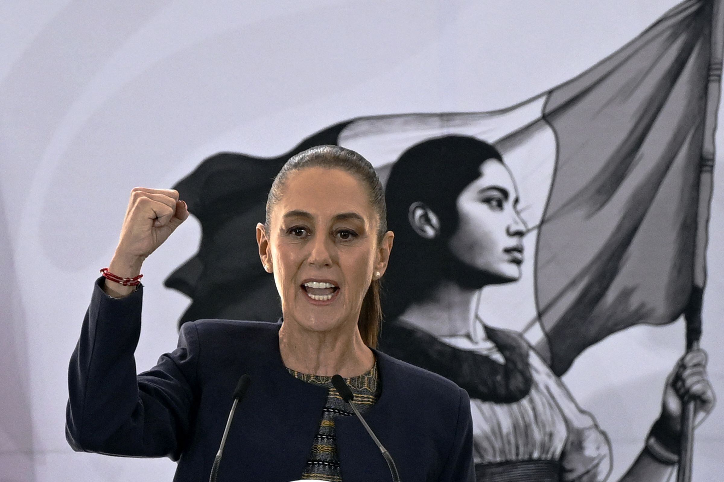 La presidenta Claudia Sheinbaum rechazó la acusación, calificándola como infundada y sin pruebas (Foto: AFP)