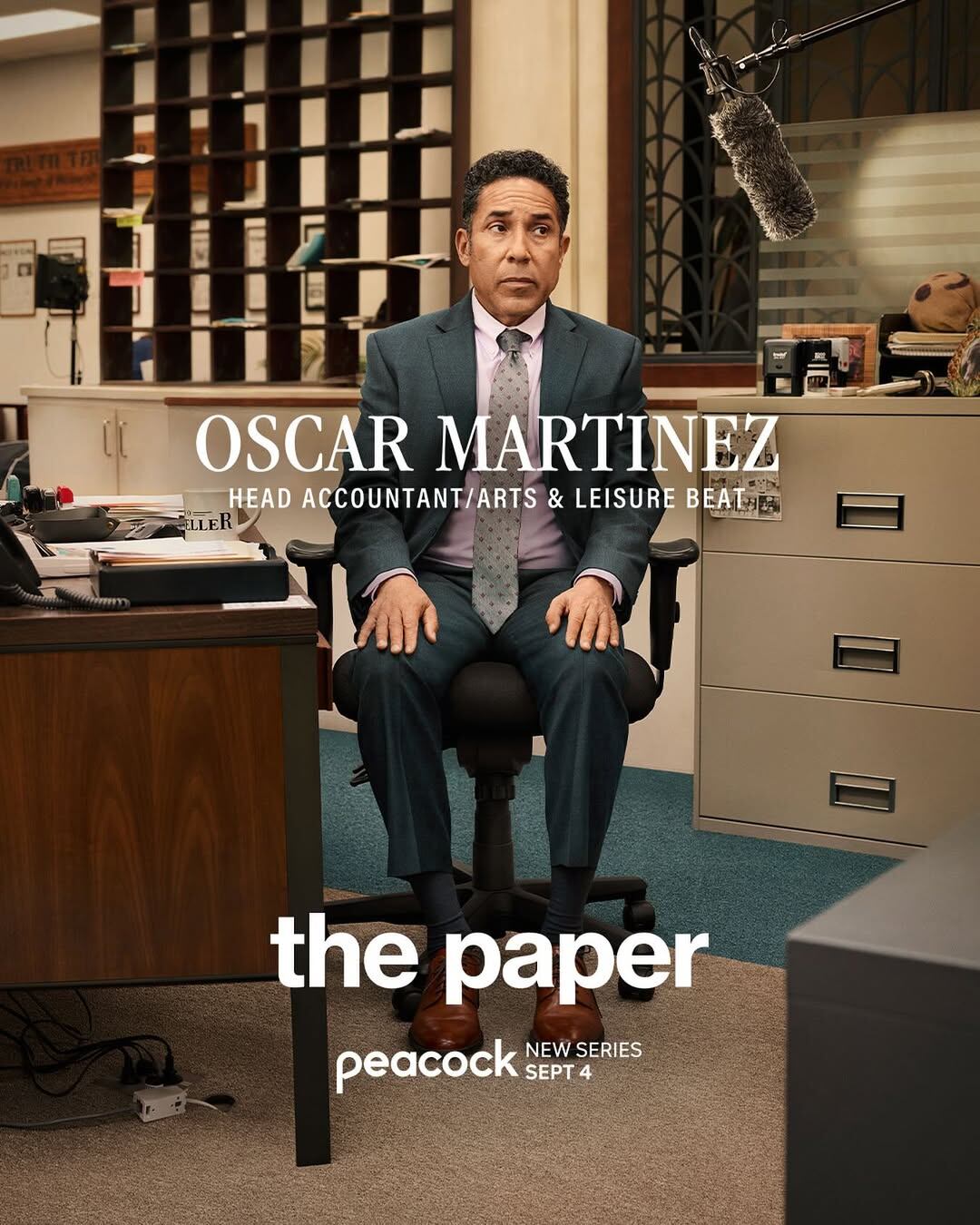 Óscar Núñez regresa como Oscar Martínez en la serie "The Paper" (Foto: Peacock)