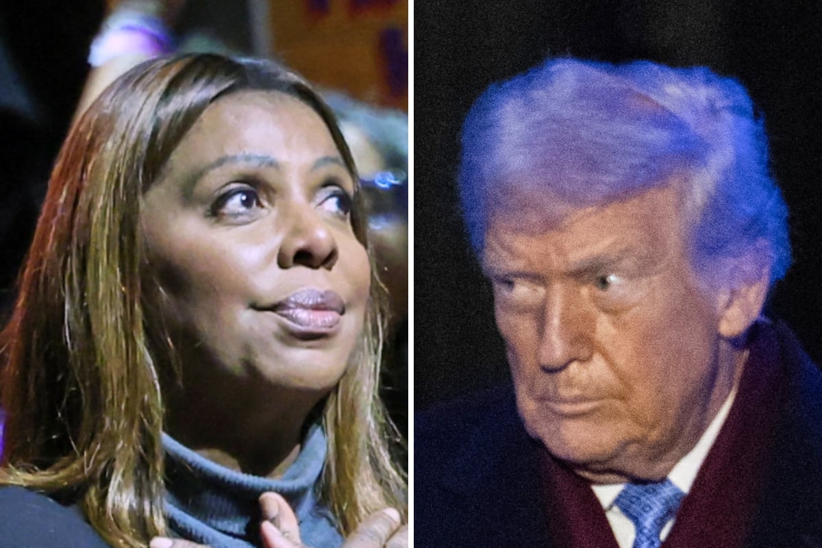 La fiscal general de Nueva York, Letitia James; y el presidente de Estados Unidos, Donald Trump. (Charly TRIBALLEAU / Andrew CABALLERO-REYNOLDS / AFP)