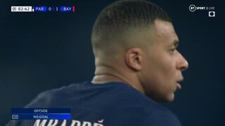 Gol anulado a Mbappé por fuera de juego de Nuno Mendes en el PSG vs. Bayern | VIDEO