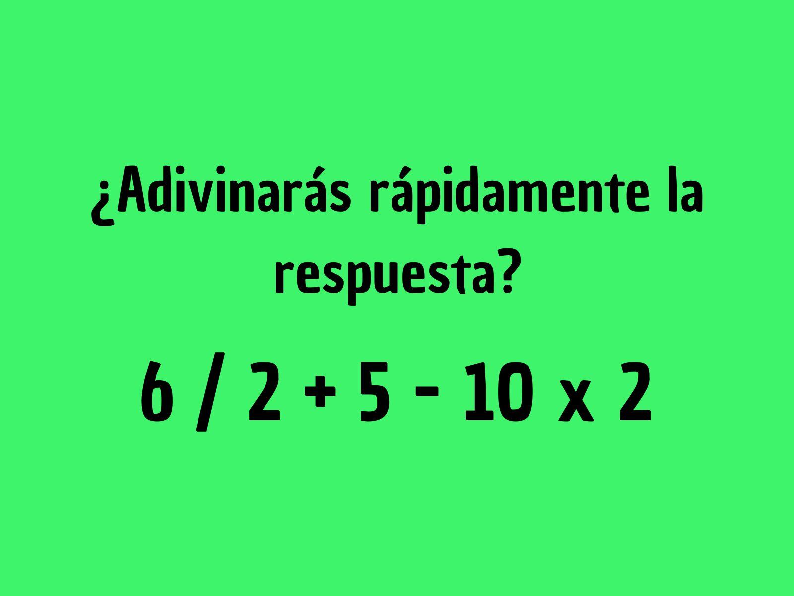 Reto matemático: Busca la forma correcta de superar este ejercicio. No cuentas con mucho tiempo. (Creación: Mag)