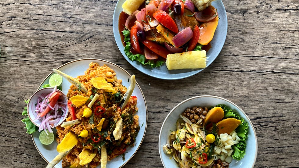 Platos veganos de El Chino Vegano. (Foto: Patricia Castañeda)