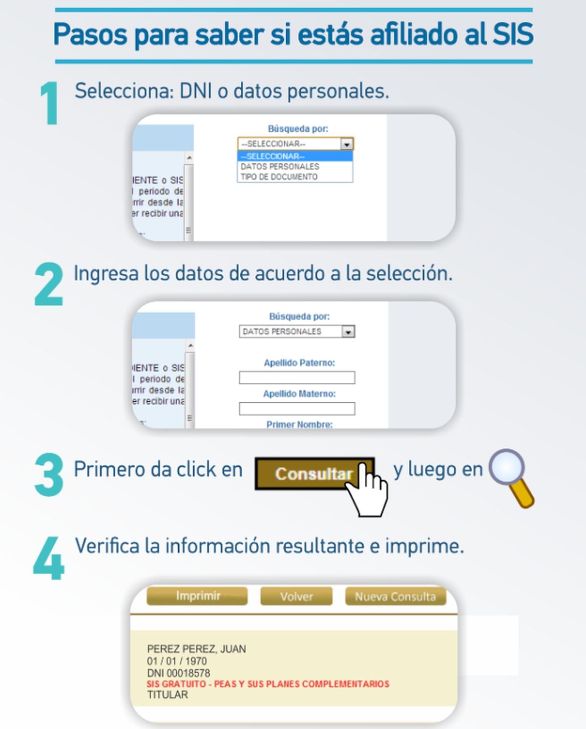 Los pasos para saber si estas afiliado al SIS (Foto: SIS)