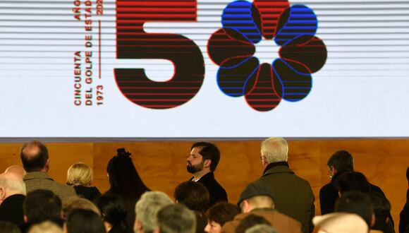 El presidente de Chile, el izquierdista Gabriel Boric, encabeza una serie de eventos para conmemorar el 50 aniversario del golpe de Estado que derrocó al gobierno de Salvador Allende. (Foto de Pablo VERA/AFP)