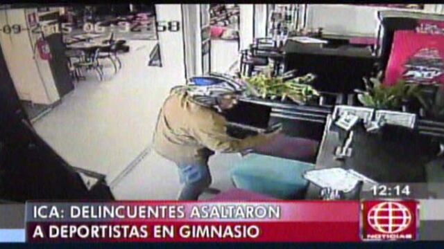 Ica: cámaras de seguridad captaron asalto a gimnasio