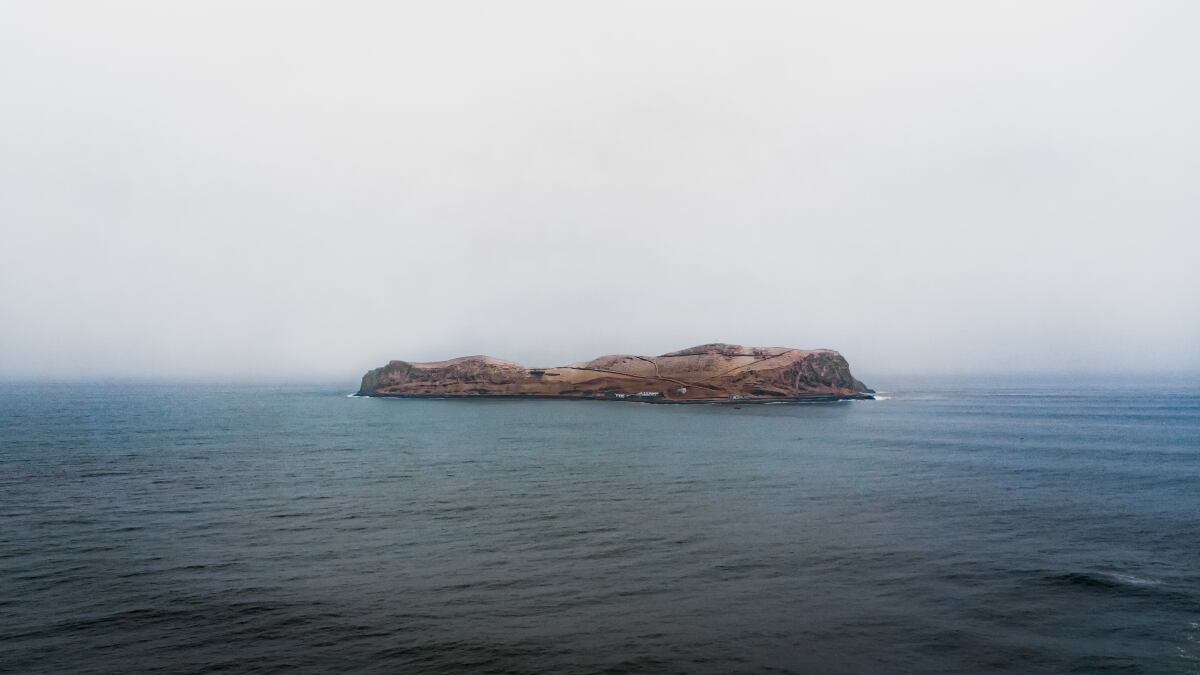 La isla don Martín se erige a pocos metros de la costa huachana. 