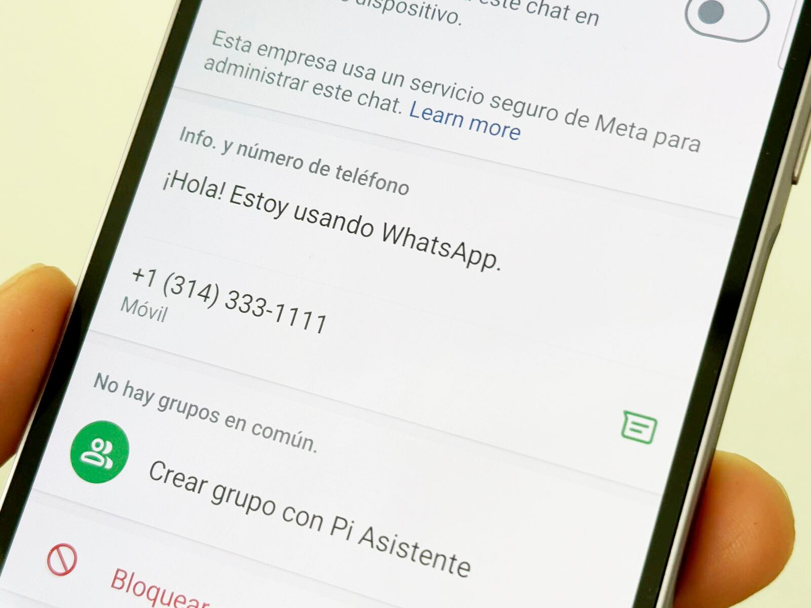 WHATSAPP | Recuerda siempre anteponer el código "+1" en el número de WhatsApp. (Foto: MAG - Rommel Yupanqui)