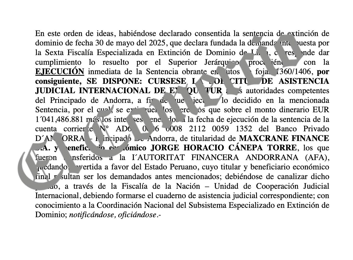 Andorra Horacio Canepa y otros