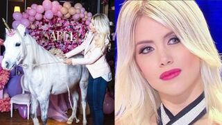 Wanda Icardi desata indignación por llevar 'unicornio' a cumpleaños de su hija | FOTOS