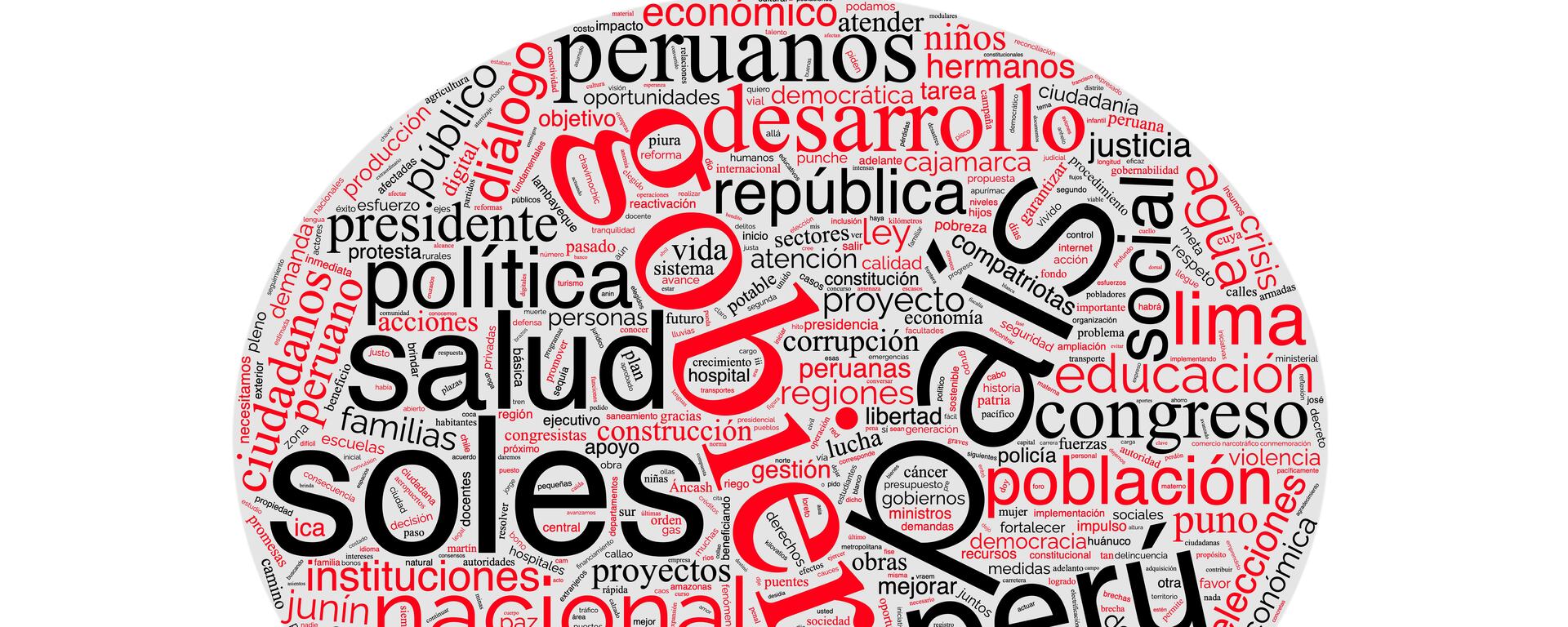 Las palabras de Boluarte: un conteo de los términos más repetidos en su primer año de gobierno