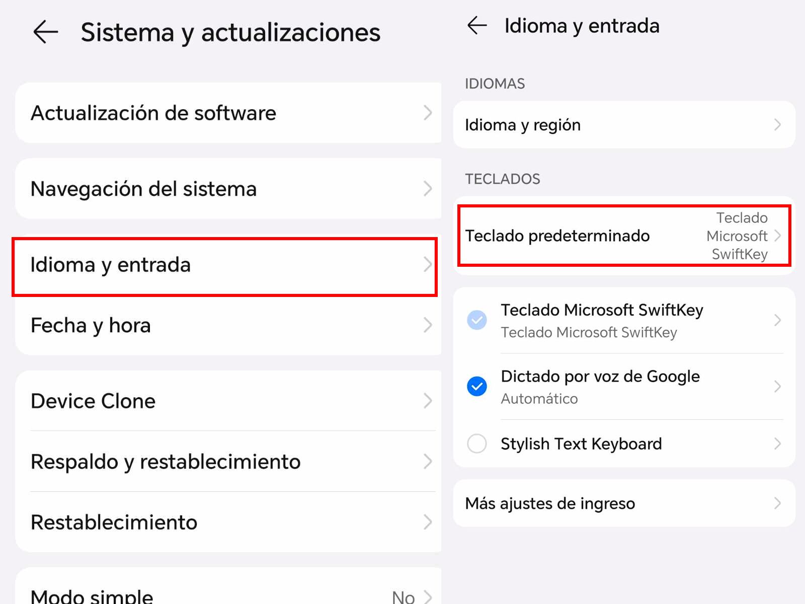 WHATSAPP | Cambia el teclado de forma fácil ingresando al apartado de Ajustes de tu smartphone Android. (Foto: MAG - Rommel Yupanqui)