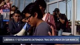 San Marcos: liberan a 17 estudiantes detenidos tras protestas