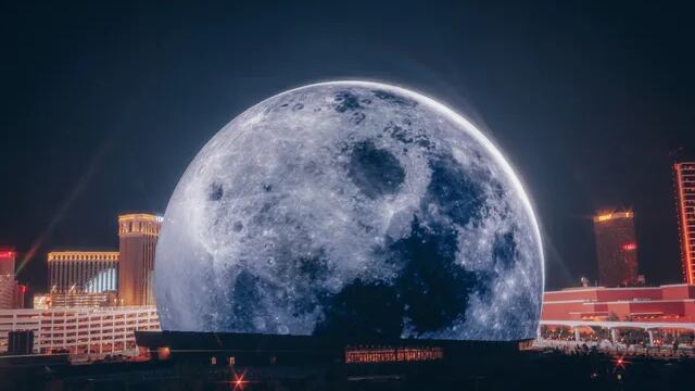 Así es la luna de Las Vegas que cuenta con miles de paneles LED (costó US$ 2 mil millones construirla) | VIDEO