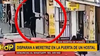 SMP: sujeto ataca a balazos a mujer en la puerta de hostal de la avenida Tomás Valle | VIDEO