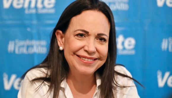 La líder opositora venezolana María Corina Machado. (Foto de Juan BARRETO / AFP)