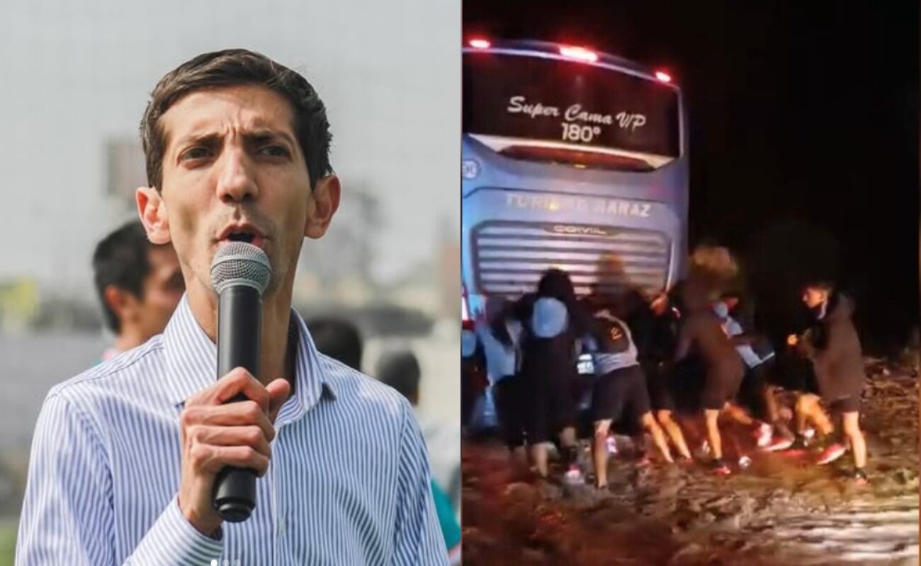 ‘Flaco’ Granda critica que futbolistas de Sporting Cristal empujaran bus por huaico: “Vergonzoso”. (Foto: Composición GEC)