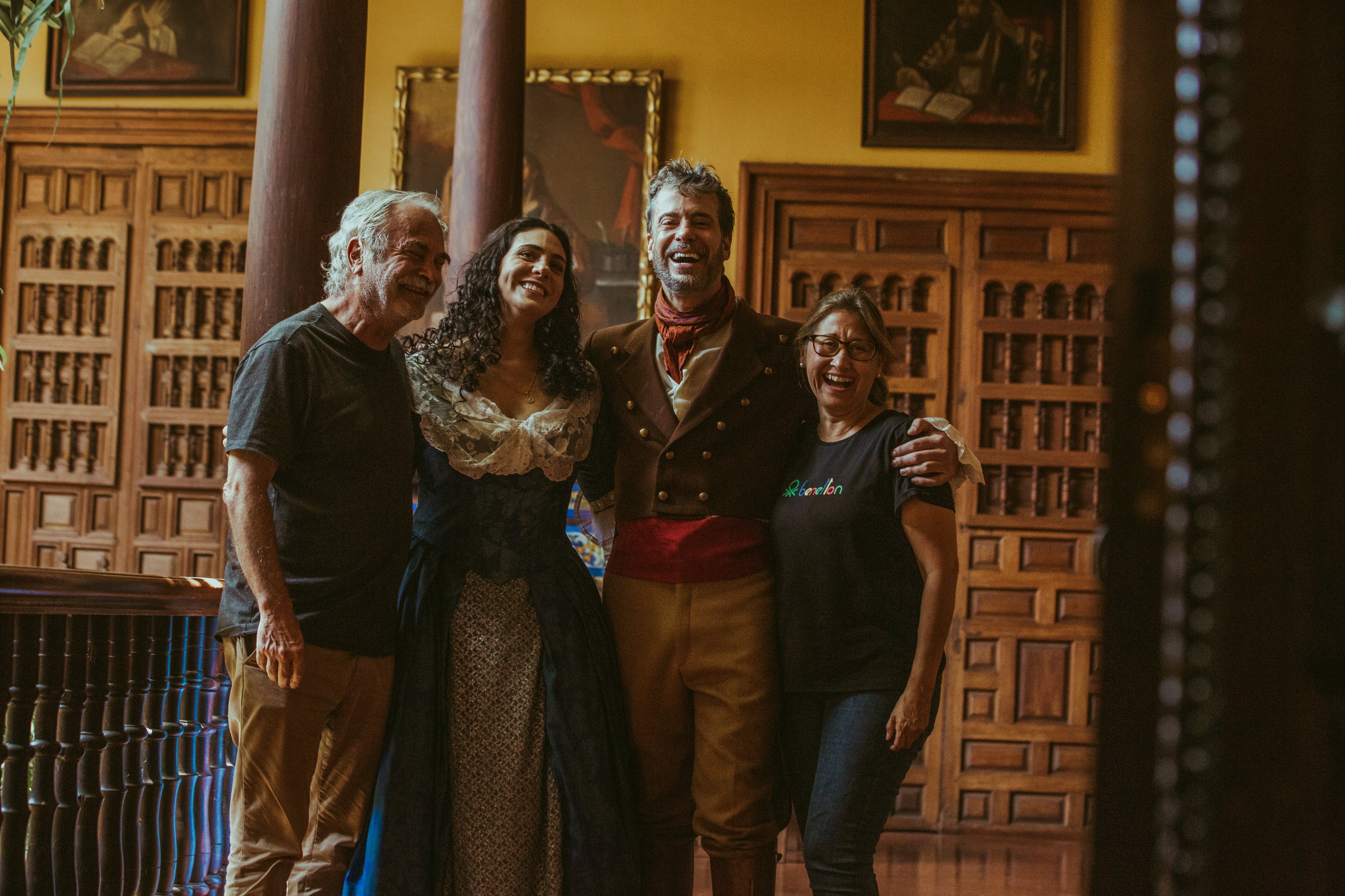 Los protagonistas con el director Tamayo y la productora Natalie Hendricks. (Foto: Yvonne O´Higgins)